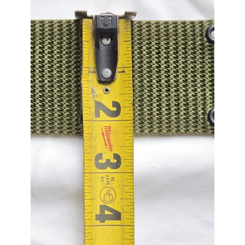 Lot of 2 U.S. Military Web Belts LC-2 ALICE & Vietnam Era Style OD Green Large